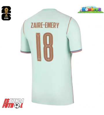 Francia Warren Zaire-Emery #18 Segunda Equipación Mundial 2026 Manga Corta